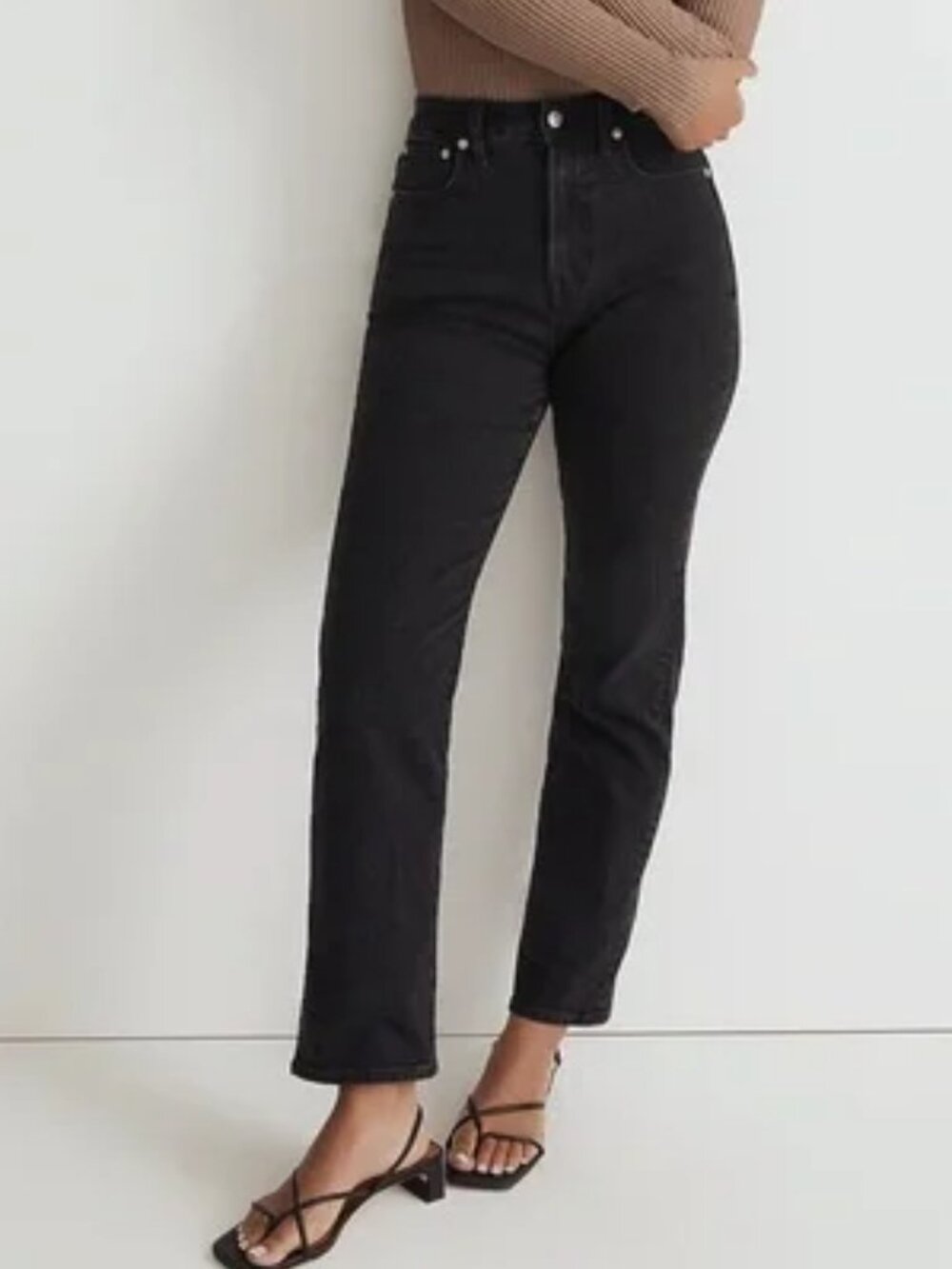 ACNE CLASSIC MID RISE STRAIGHT LEG JEANS STRETCH DENIM BLACK sz 29